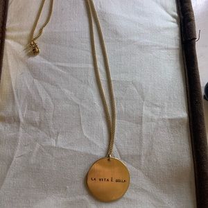 James Michelle Custom Large Coin Necklace